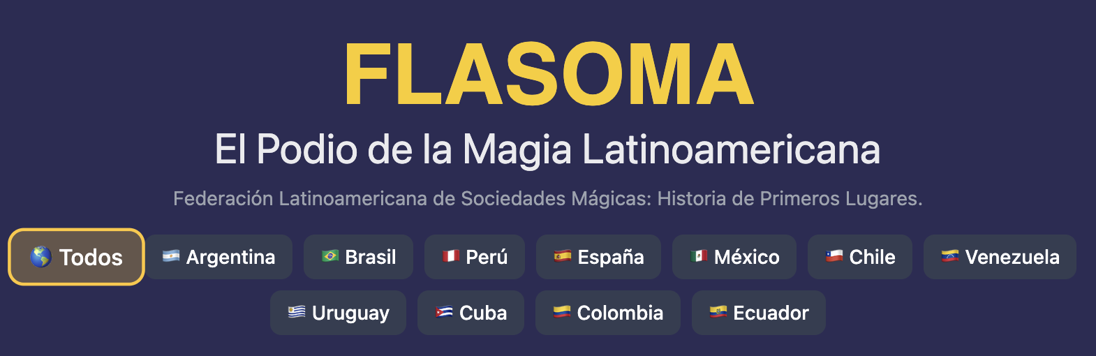 FLASOMA - El Podio de la Magia Latinoamericana