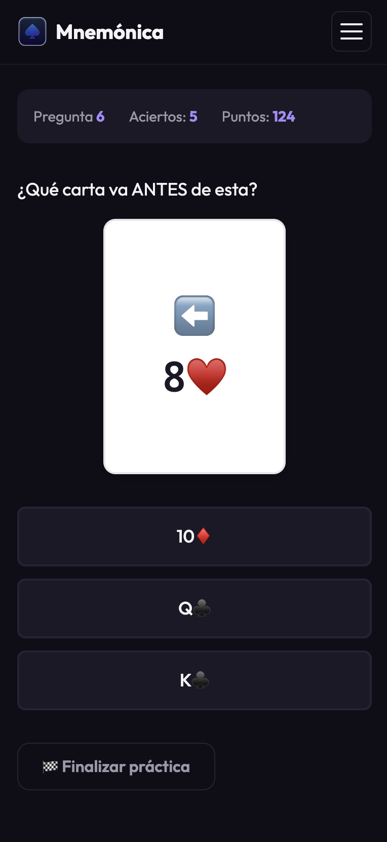 Entrenador de Mnemónica